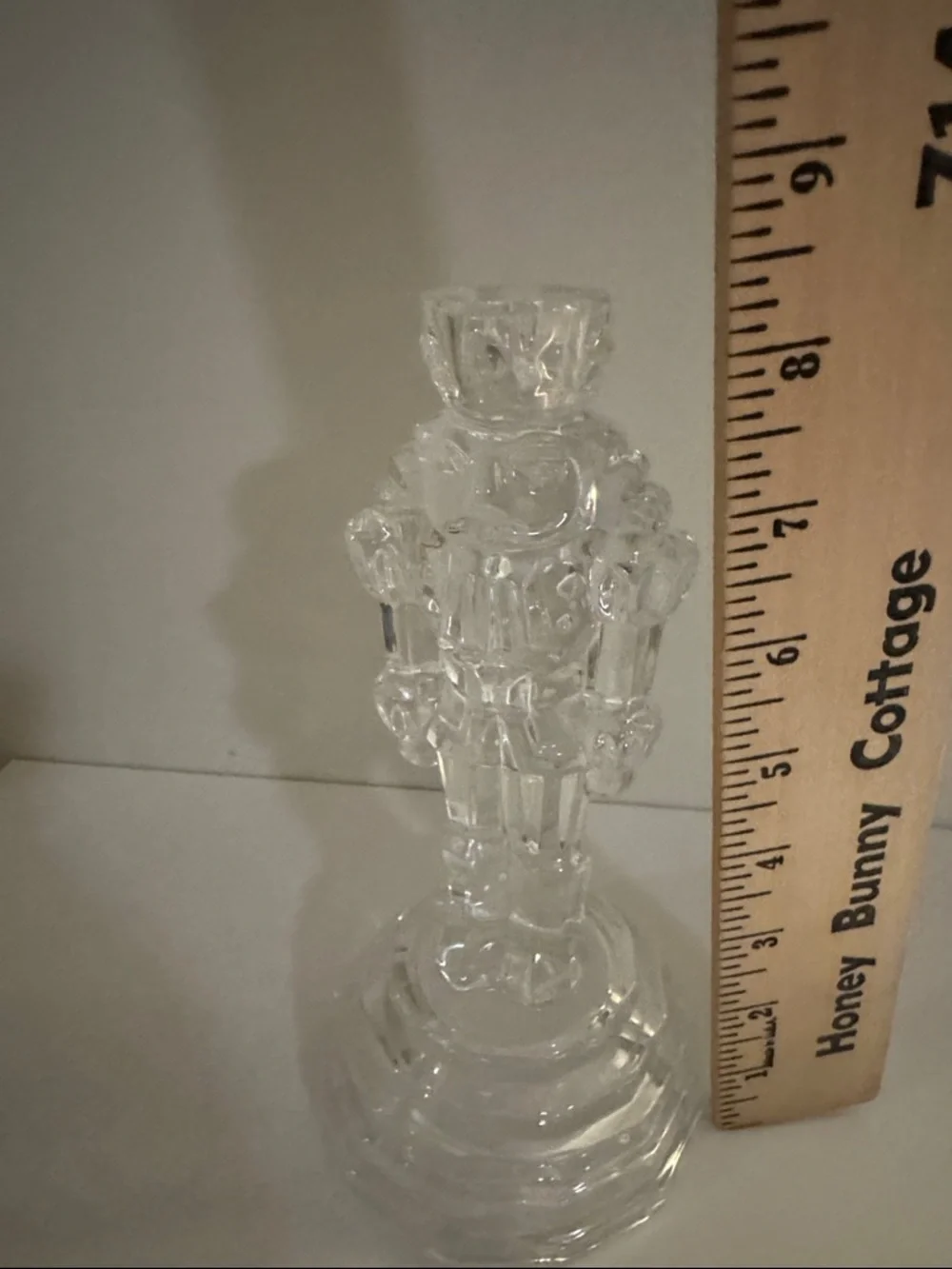 PRINCESS HOUSE Lead Crystal Nutcracker Design Candle Holder